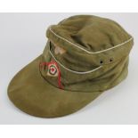 German Army Officers forage cap, red piped, feint size 60, service wear.