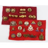 Sweetheart / memorial (?) pin badge collection (25)