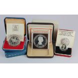 GB & Commonwealth silver proofs (4) cased with certs: £1 1983, Crown 1977, Crown 1981, and Bahamas