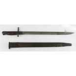 US P'17 Bayonet by Remington. Ricasso marked "1917 Remington". Good 17" blade in its steel mounted