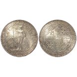 British Empire silver Trade Dollar 1900-B, GEF, light edge knock. (Made for use in Malaysia,
