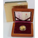 China 150 Yuan 2008 "Olympics Soccer" gold proof aFDC boxed as issued