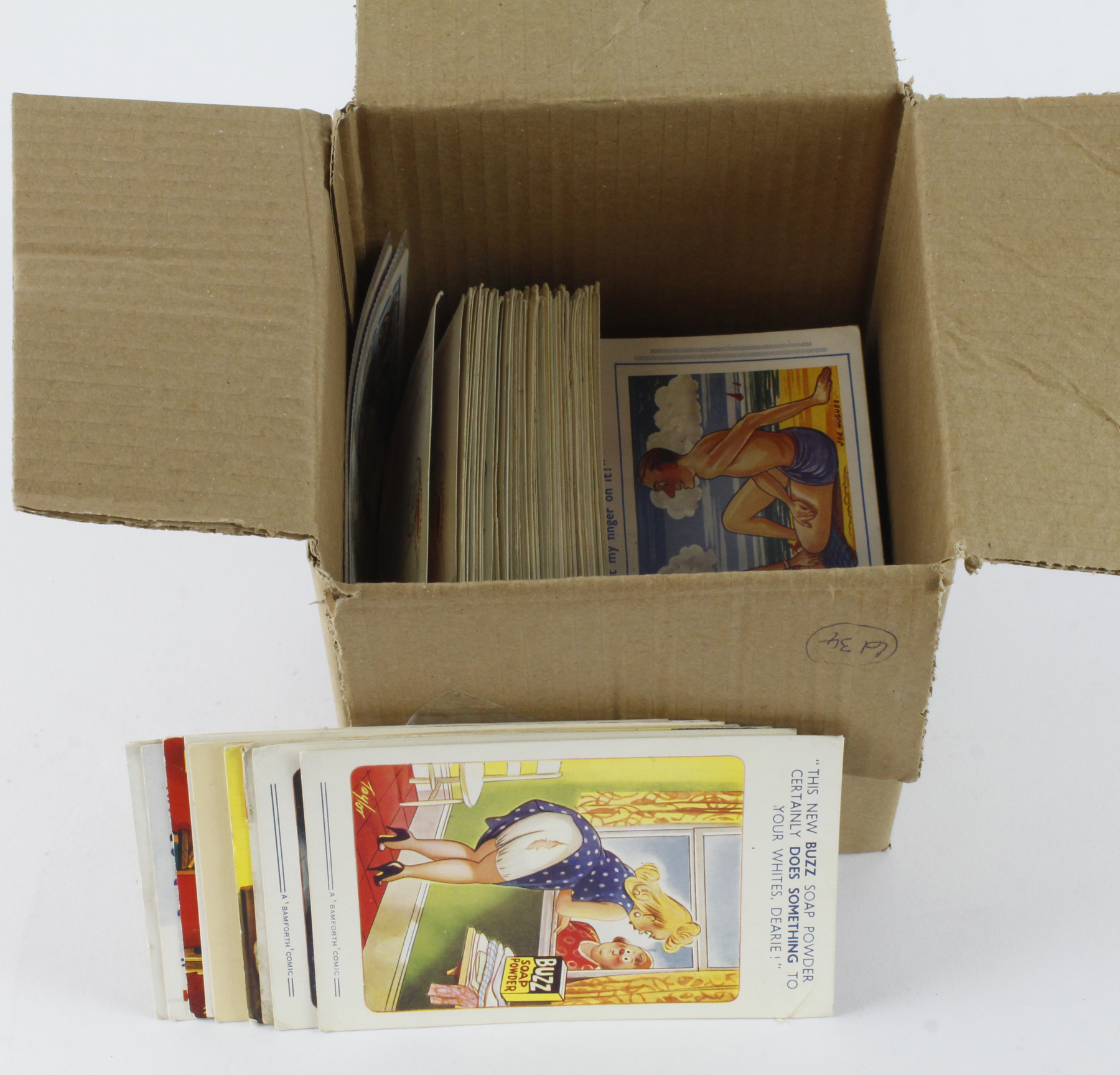 Comic, large original selection in box, various themes & artists, worth a look (approx 225 cards)