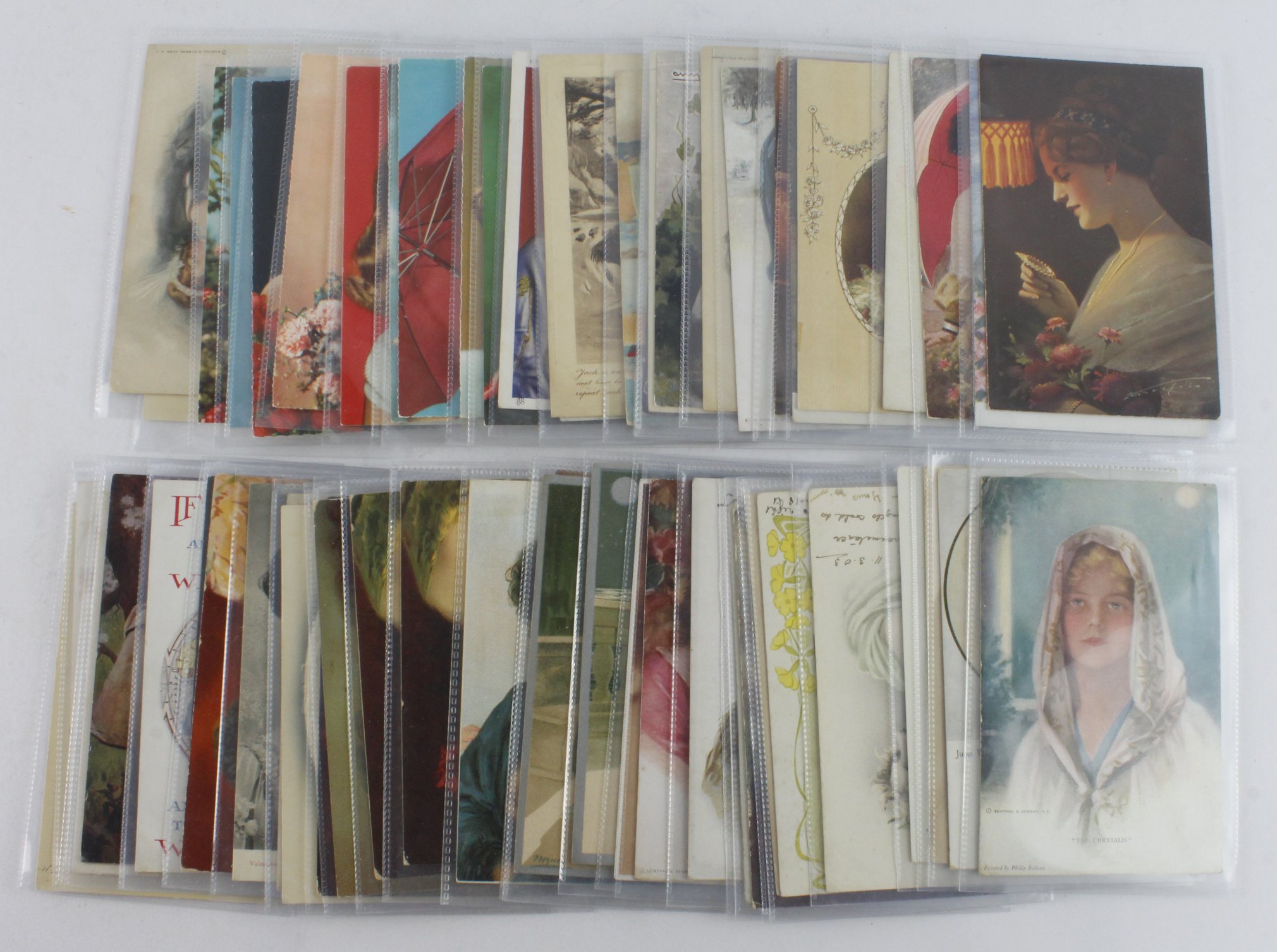 Glamour - a nice selection of artists postcards in sleeves (approx 58)