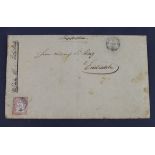 Switzerland postal history - cover Wollerau to Einsiedein 1861, with 15c pink SG49 with Wollerau cds