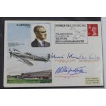 Autographs - RAF 1976 multi signed cover, Johnnie Johnson, Douglas Bader and Stanford Tuck.