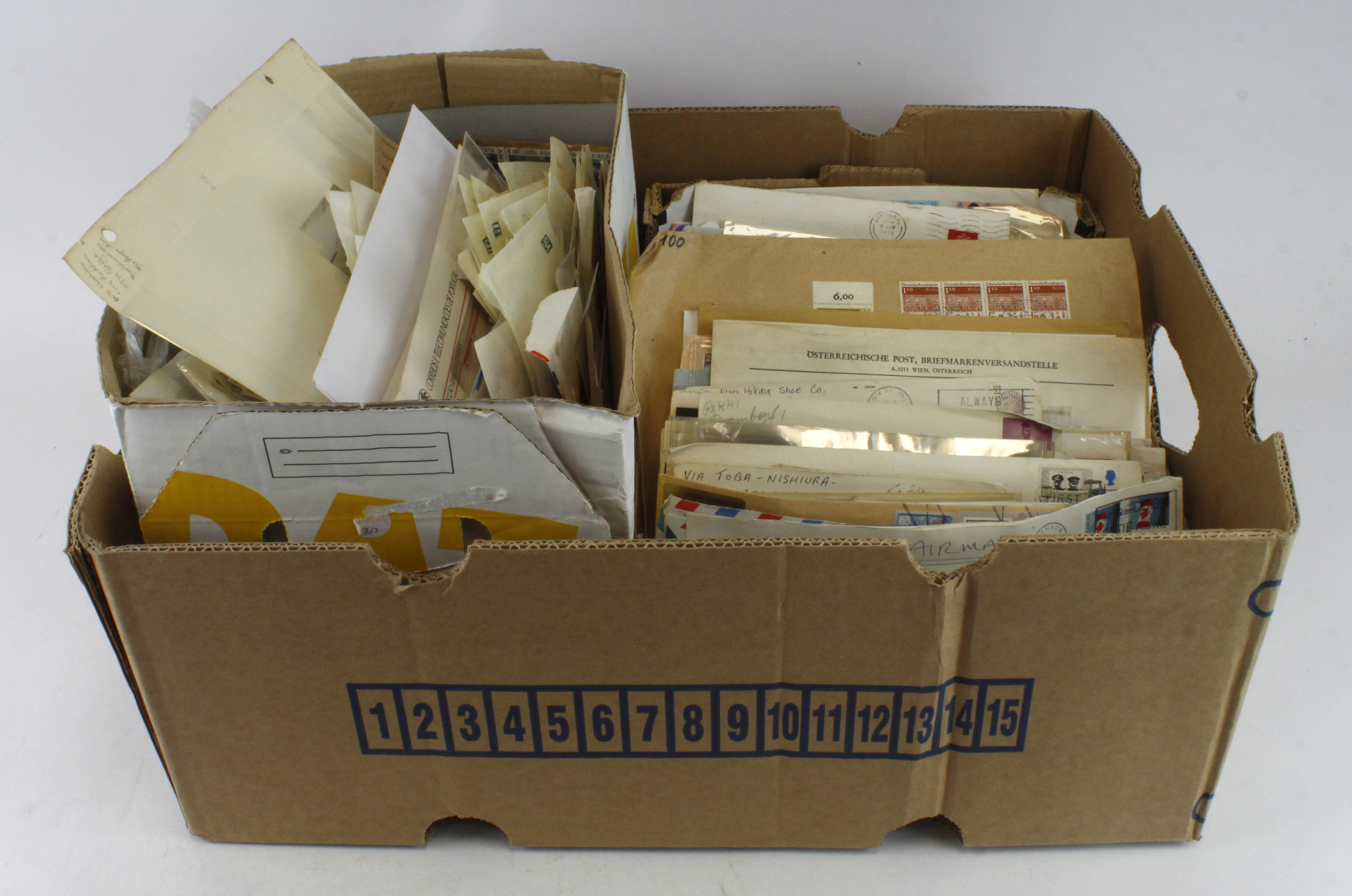 Mixed World lot including a tray of commercial & first day covers + postal history, good varied