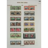 South West Africa 1931 used pairs to 20/-, plus mounted mint Airs 3d and 10d pairs. Cat £375