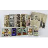 Sports related cigarette cards in old packets including Horse Racing, Football, etc, plus some early