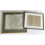 Maps. Two hand coloured engraved maps, comprising 'Notingamiae Comitatus olim pars Coritanorum',