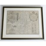 Speed (John). Engraved uncoloured map 'The Countie of Nottingham, Described the Shire Townes