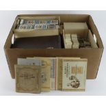 Crate containing large quantity of sets, part sets & odds, in packets, tins, box modern & vintage