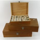 Large collection of sets contained in 3 wooden boxes, approx 162 sets all separately banded, only
