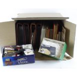GB - large heavy box of material including approx 255 FDC's in albums. Stockbooks of used, 2x