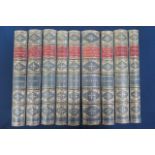 Bindings. Nine volumes by Charles Dickens, published Chapman & Hall, circa mid to late 19th Century,