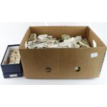 Crate containing quantity of sets, part sets & odds, in packets, cigarette boxes, albums &