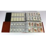 Modern albums (2) of cigarette card sets in sleeves, including Railway Locomotives, Merchant