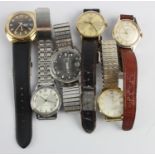 Six wristwatches, automatic, mechanical and quartz, all AF.