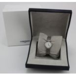 Ladies stainless steel cased Longines La Grande Classique quartz wristwatch, In its original box