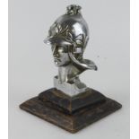 Car Mascot. A chrome plated car mascot, depicting the Goddess 'Minerva', height 14.5cm approx.,