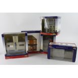 Bachmann. Five boxed Bachmann Scenecraft OO scale models, comprising Low Relief Cinema (44-215);