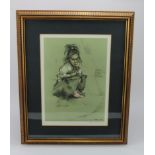 Harold Riley (b.1934) Limited edition print titled 'Girl in Mother's Shoes', 149/500, signed in
