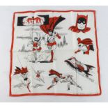 Batman interest. Original 1960s 'Batman with Robin the Boy Wonder' handkerchief, made by 'National
