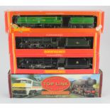 Hornby. Four boxed Hornby OO gauge locomotives, comprising 'Class 9F' (R864); 'Stanier Class 5' (