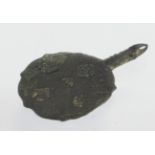 Antiquities (3) Medieval: A bronze heraldic horse pendant featuring 5 lozenges, 33x51mm, along