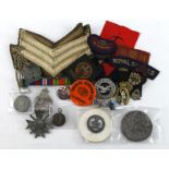 Medals, Badges & Patches (30) mostly military, also Scouting and other misc. items.