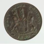 India, Bombay Presidency, East India Company copper 5 Cash 1803 VF