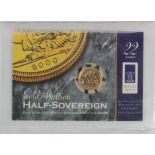 Half Sovereign 2000 BU in the Royal Mint packaging.