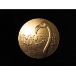 French Art Medal, bronze d.71mm: Flamingo by Pierre Rodier, Monnaie de Paris 1973, GEF with box.