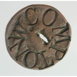 Countermarked Coin: George IV Ireland copper Halfpenny stamped in large lettering irons 'W.