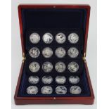 World Silver Proof Crown-size issues (24) all with a Royalty theme. aFDC/FDC in hard plastic