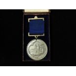 British School Medal, white metal d.45mm: Eton College medal 'For Regular Attendance' 1903, EF