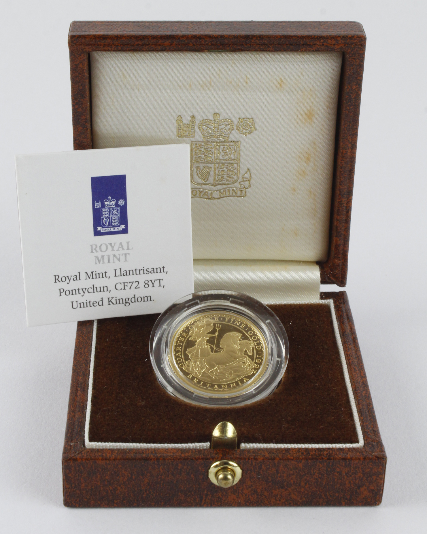 Britannia Twenty Five Pounds Pounds (1/4 oz) 1997 gold proof aFDC boxed as issued