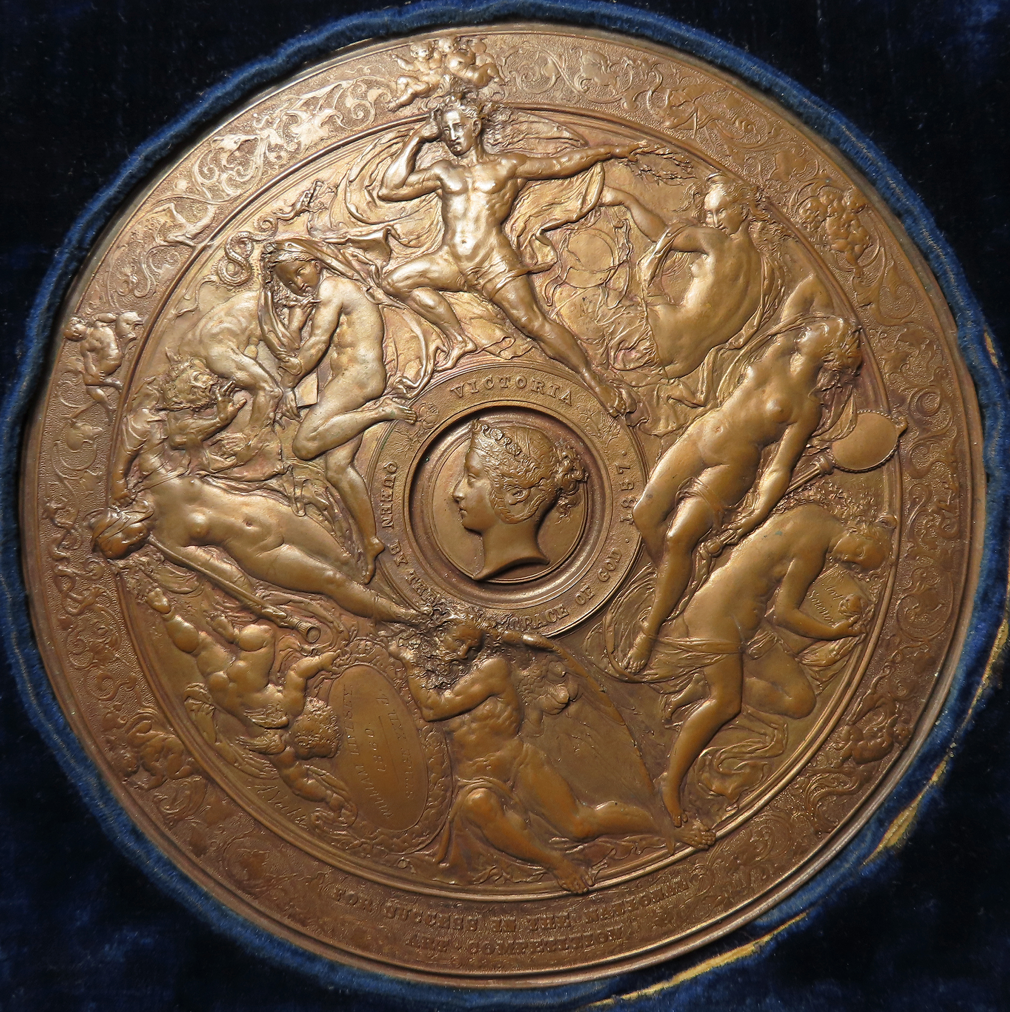 British Academic Medal (electrotype plaque) copper d.145mm: National Art Competition (founded