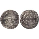 Henry VI First Reign silver Groat, Calais mint, Annulet issue (1422-1430), S.1836, variety with