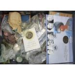 GB & World Coins, Crowns etc, accumulation in a stacker box, 19th-20thC, silver noted.