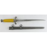 German Wehrmacht Officers dagger, maker marked blade, bright example.