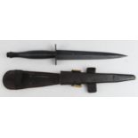 Commando 3rd Pattern dagger with scabbard, dagger marked 'Sheffield England' and with W/D arrow