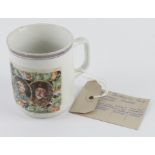 German 1916 Patriotic Mug with images of central power leaders eg Ferdinand 1st of Bulgaria,