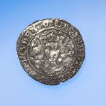 Edward IV silver Groat of London, Light Coinage, S.2000, quatrefoils at neck, mm. rose, 2.92g.