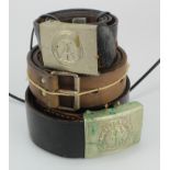 Post war German belts & buckles. (3)