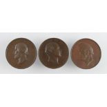 British Commemorative Medals (3) Art Union of London, bronze d.55mm: James Watt by Francis Chantry