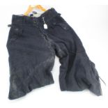 DAF Wool Service Trousers. Bottom Ties. Long Leg. Lederhosen Leather (2)