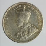 India Silver Rupee 1920 GEF