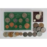 Ireland Coins & Tokens (29) 18th-20thC, mixed grade, one silver noted: 10 Shilling 1966 BU in
