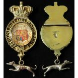 Kings Messenger Badge WIVR, silver gilt (hallmarked London 1831) with Royal Crown above and